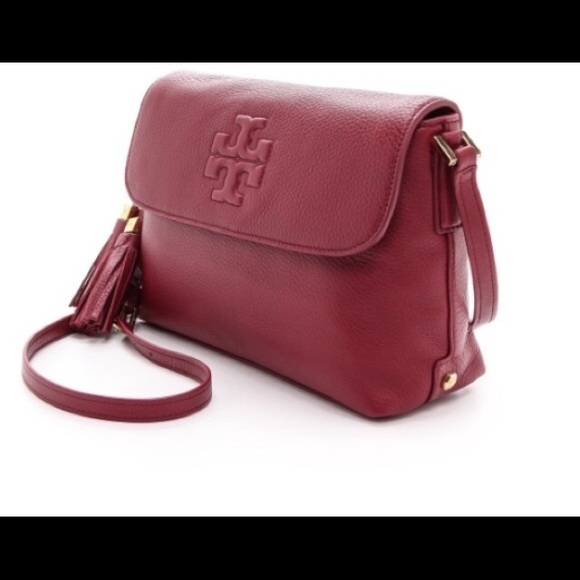 Tory Burch Thea Messenger Bag in Imperial Garnet - Picture 3 of 9